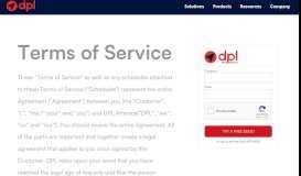 
							         DPL America Terms of Service – DPL Telematics								  
							    