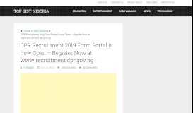 
							         DPR Recruitment 2019 Form Portal is now Open - Register Now at ...								  
							    
