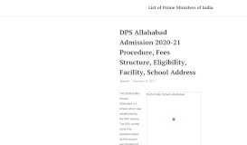 
							         DPS Allahabad Admission 2019-20 Procedure, Fees Structure ...								  
							    