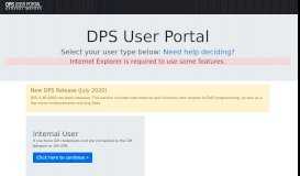 
							         DPS User Portal								  
							    