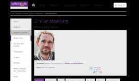 
							         Dr Alan Mcwilliam | The University of Manchester								  
							    