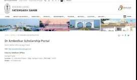 
							         Dr Ambedkar Scholarship Portal | Fatehgarh Sahib, Govt. of Punjab								  
							    