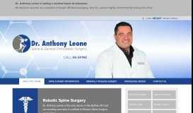
							         Dr. Anthony Leone | Spine Surgery, Buffalo NY | About Us								  
							    