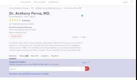 
							         Dr. Anthony Perna, MD - Reviews - Buffalo, NY - Healthgrades								  
							    