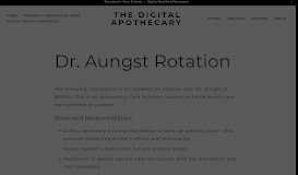 
							         Dr. Aungst Rotation - The Digital Apothecary								  
							    