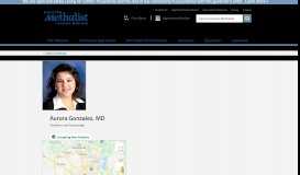 
							         Dr. Aurora Gonzalez | Houston Methodist								  
							    