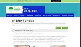 
							         Dr. Barry's Articles - Preventive Medicine Associates								  
							    