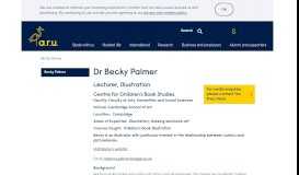 
							         Dr Becky Palmer - Anglia Ruskin University								  
							    