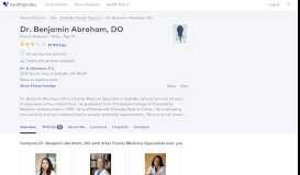 
							         Dr. Benjamin Abraham, DO - Reviews - Snellville, GA - Healthgrades								  
							    