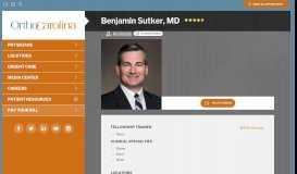 
							         Dr. Benjamin Sutker | Hand Surgeon | OrthoCarolina Rock Hill								  
							    