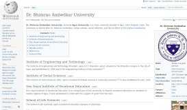 
							         Dr. Bhimrao Ambedkar University - Wikipedia								  
							    