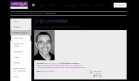 
							         Dr Brian McMillan | The University of Manchester								  
							    