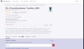 
							         Dr. Chandrashekar Yeshlur, MB - Reviews - Rock Springs, WY								  
							    