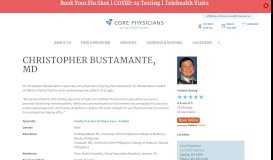 
							         Dr. Christopher Bustamante, MD - New Hampshire - Core Physicians								  
							    