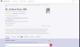 
							         Dr. Colleen Foos, MD - Reviews - Camp Hill, PA - Healthgrades								  
							    