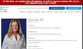 
							         Dr. Dana Crater, MD | Physicians Primary Care								  
							    