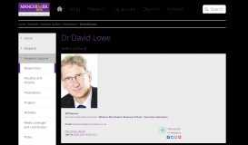 
							         Dr David Lowe | The University of Manchester								  
							    