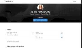 
							         Dr. Deirdre McMullen, MD – Missouri City, TX | Family Medicine								  
							    