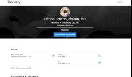 
							         Dr. Denise Johnson, MD – University City, MO | Pediatrics - Doximity								  
							    