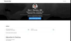 
							         Dr. Don Rockey, MD – Charleston, SC | Gastroenterology - Doximity								  
							    