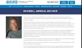 
							         Dr Erin L. Arnold, MD FACR | ORNS MD								  
							    