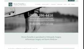 
							         Dr. Forsythe. Orthopedic Surgery & Sport Medicine - California								  
							    