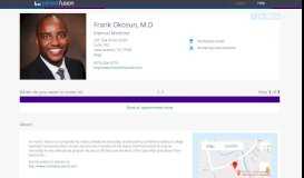 
							         Dr Frank Okosun, M.D - Appointments | Patient Fusion								  
							    