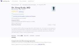 
							         Dr. Greg Eudy, MD - Reviews - Birmingham, AL - Healthgrades								  
							    