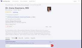 
							         Dr. Irene Kazmers, MD - Reviews - Petoskey, MI - Healthgrades								  
							    
