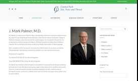 
							         Dr. J Mark Palmer | Central Park ENT | ENT Doctors Arlington								  
							    