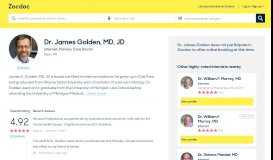 
							         Dr. James Golden, MD, JD | Novi Docs, Novi, MI (48377) Internist								  
							    