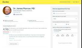 
							         Dr. James Morrow, MD, Milton, GA (30004) Family Physician Reviews								  
							    