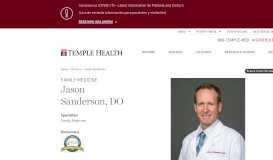 
							         Dr. Jason Sanderson - Doctors - Temple Health								  
							    