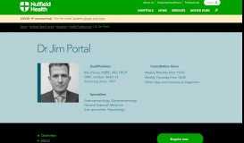 
							         Dr Jim Portal, Gastroenterologist | Nuffield Health								  
							    