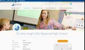 
							         Dr John Hugh Gillis Regional High School - International Baccalaureate								  
							    