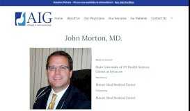 
							         Dr. John Morton - AIG Medical - Affiliates in Gastroenterology								  
							    