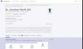 
							         Dr. Jonathan Wulff, DO - Reviews - Eaton Rapids, MI - Healthgrades								  
							    