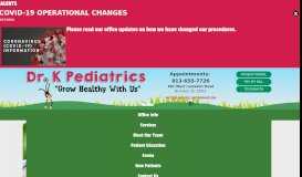 
							         Dr. K Pediatrics: Brandon FL Pediatricians, Serving Newborn to ...								  
							    