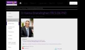 
							         Dr Kanna Gnanalingham FRCS.SN, PhD | The University of Manchester								  
							    
