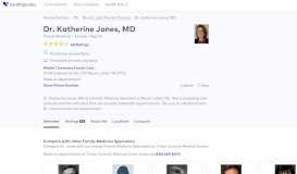 
							         Dr. Katherine Jones, MD - Reviews - Mount Juliet, TN - Healthgrades								  
							    