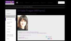 
							         Dr Katie Finegan MRPharmS | The University of Manchester								  
							    
