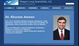 
							         Dr. Khuram Ameen - Oregon Lung Specialists								  
							    