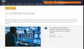 
							         Dr. Lal Pathlabs Case Study - Amazon Web Services								  
							    