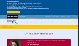 
							         Dr. M. Sarah Hambrook - Shoreview Pediatrics								  
							    