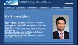 
							         Dr. Mahadevan - Oregon Lung Specialists								  
							    