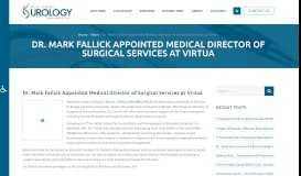 
							         Dr. Mark Fallick Appointed Medical Director of Surgical Services at Virtua								  
							    