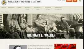 
							         Dr. Mary E. Walker | Association of the United States Army								  
							    
