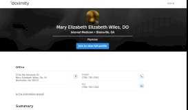 
							         Dr. Mary Elizabeth Wiles, DO – Blairsville, GA | Internal Medicine								  
							    