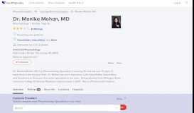 
							         Dr. Monika Mohan, MD - Reviews - Lansing, MI - Healthgrades								  
							    