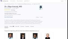 
							         Dr. Olga Kaczaj, MD - Reviews - Vineland, NJ - Healthgrades								  
							    